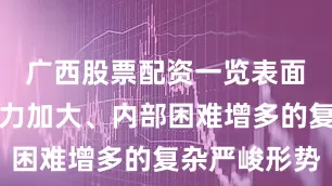 广西股票配资一览表面对外部压力加大、内部困难增多的复杂严峻形势